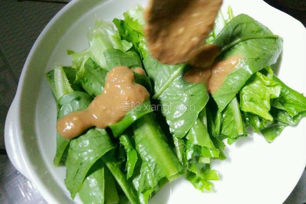 麻酱生拌油麦菜的做法图解6