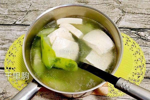 豆腐丝瓜汤的做法图解6
