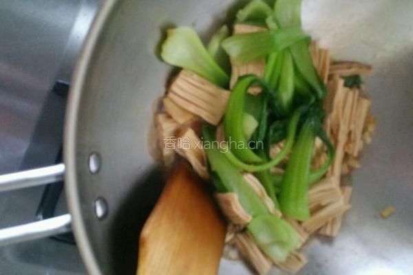 腐竹烧油菜的做法图解6