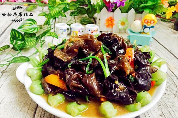 油菜炒木耳的做法图解13