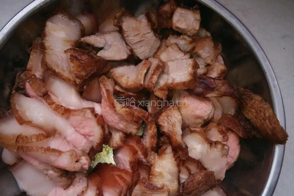 五花肉烧茄子的做法图解4