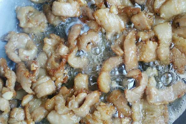 鸡腿菇炒肉片的做法图解3
