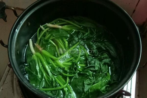 凉拌芝麻菠菜的做法图解2