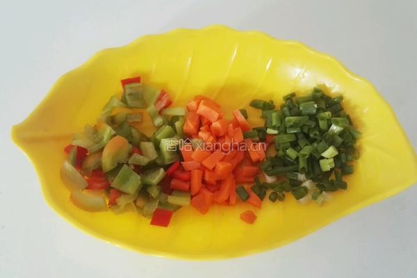 茄子炒饭的做法图解4