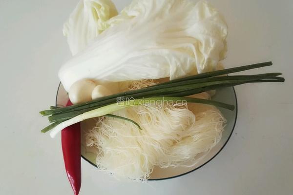 白菜拌粉丝的做法图解1