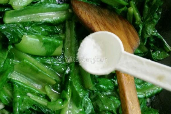 素炒油麦菜的做法图解7