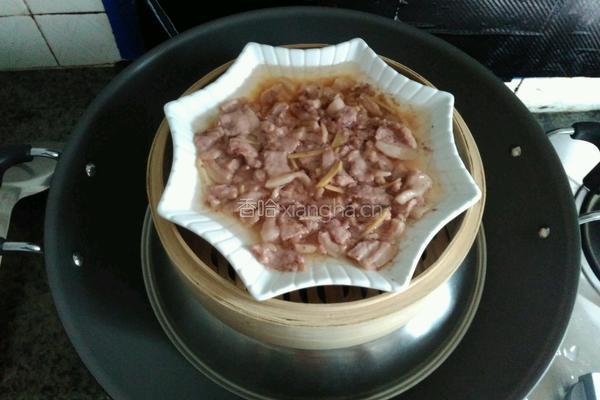 虾酱蒸五花肉的做法图解8