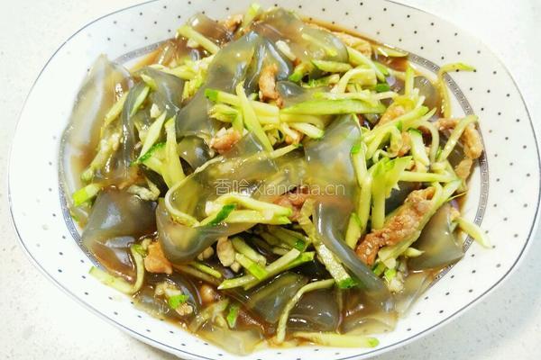 肉丝拉皮的做法图解5