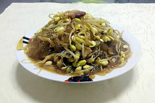 豆芽炒粉条的做法图解8