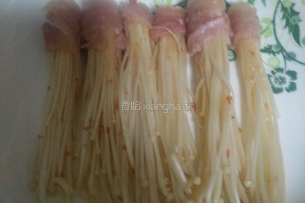肉卷金针菇的做法图解4