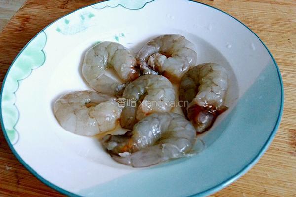 虾炒小白菜的做法图解2