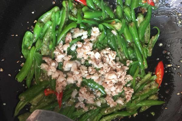 青椒肉沫的做法图解8
