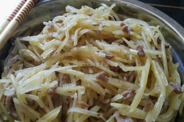 土豆丝小炒肉的做法图解6