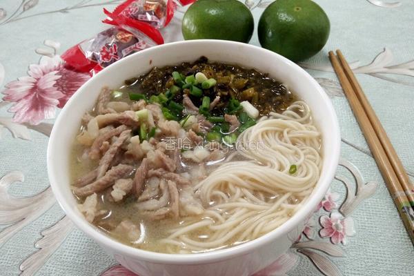 雪菜肉丝面的做法图解8