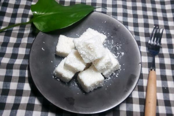 椰丝牛奶小方块的做法图解12