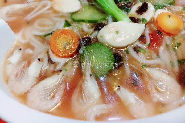 宝宝辅食－鲜虾鱼肠面的做法图解3