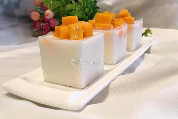 芒果牛奶布丁的做法图解9