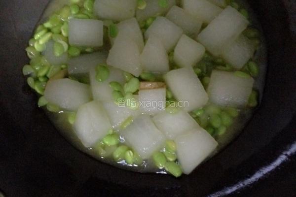 毛豆烧冬瓜的做法图解6