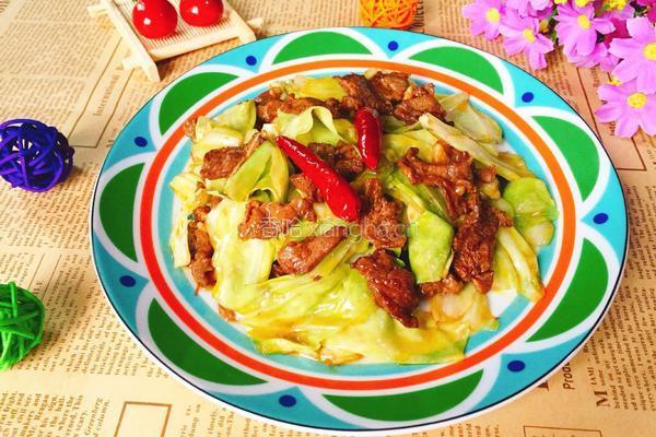 卷心菜炒牛肉的做法图解12