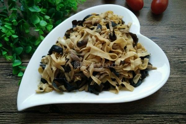 木耳干豆腐炒肉丝的做法图解10