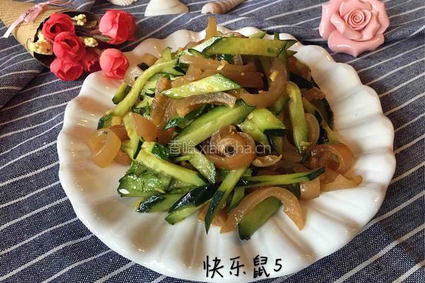 黄瓜拌猪皮的做法图解9