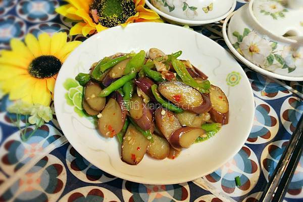 青椒炒茄子的做法图解8