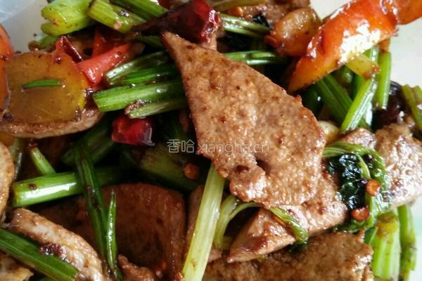 芹菜猪肝的做法图解4