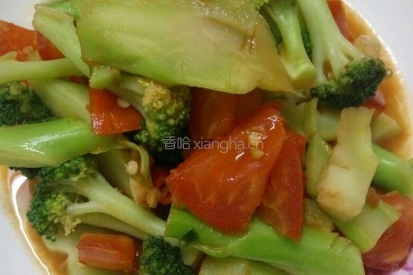 西红柿炒西兰花的做法图解9