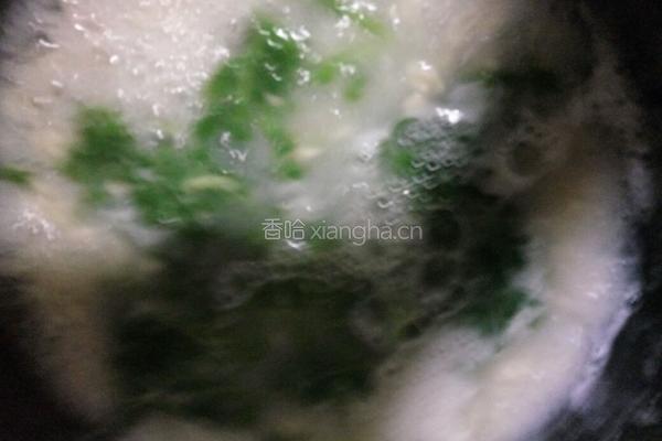 茼蒿蛋花疙瘩汤的做法图解4