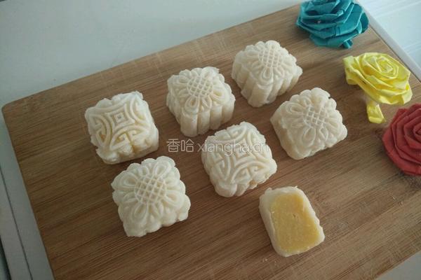 冰皮月饼(奶黄馅）的做法图解13