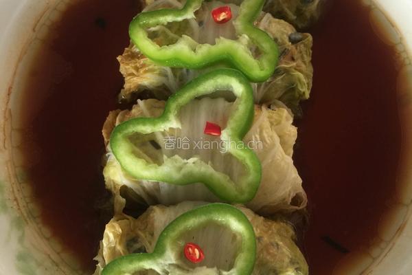 白菜猪肉卷的做法图解4