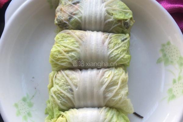 白菜猪肉卷的做法图解3