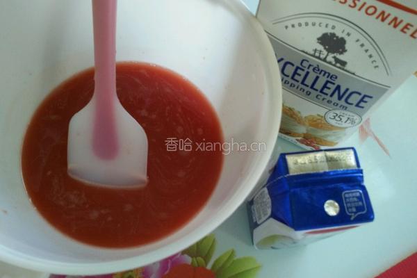 西瓜冰淇淋的做法图解3