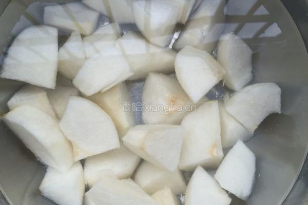 雪梨绿豆饮的做法图解3