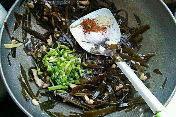 海带炒肉丝的做法图解8