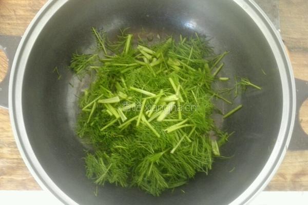 凉拌茴香杏仁的做法图解3