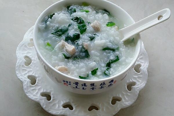鸡肉菠菜粥的做法图解7