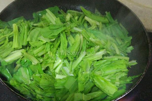 豆豉鲮鱼油麦菜的做法图解5