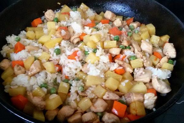 咖喱鸡肉焗饭的做法图解9