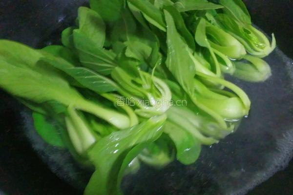 椒油口蘑小油菜的做法图解3