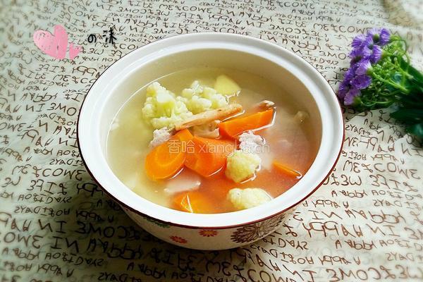 党参花椰菜胡萝卜汤的做法图解7