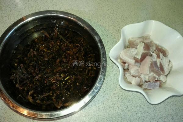 缸豆干红烧肉的做法图解2