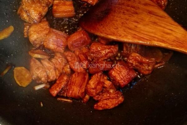 缸豆干红烧肉的做法图解5