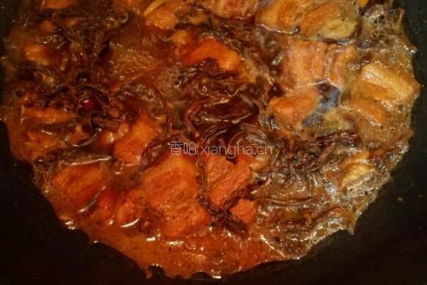 缸豆干红烧肉的做法图解8