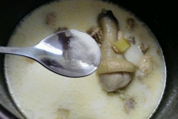 椰汁芸豆鸡汤的做法图解7