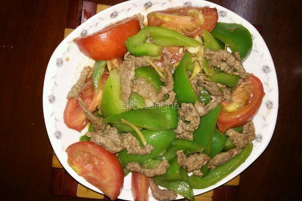 牛肉炒青椒西红柿的做法图解3