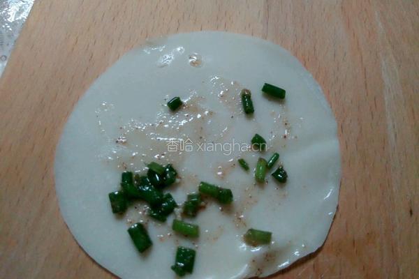 饺子皮做千层饼的做法图解3