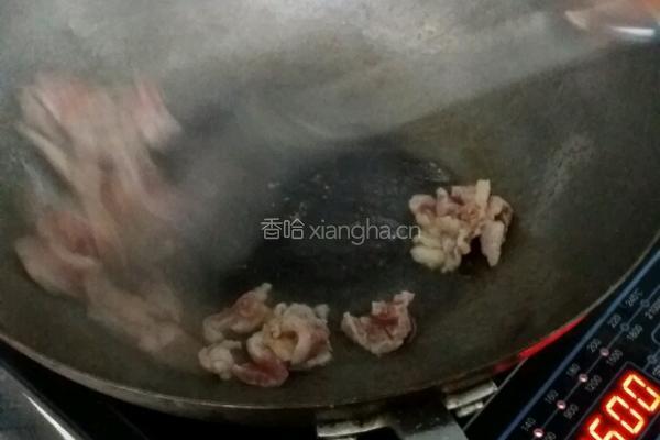 茭白炒肉的做法图解4