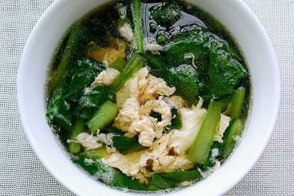 青菜鸡蛋汤的做法图解6