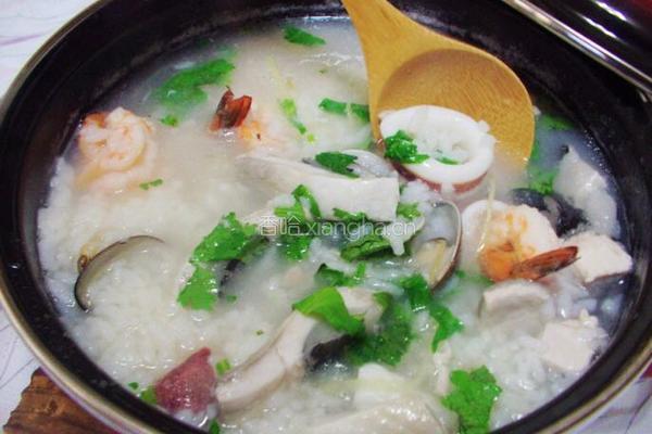 潮汕海鲜粥的做法图解4
